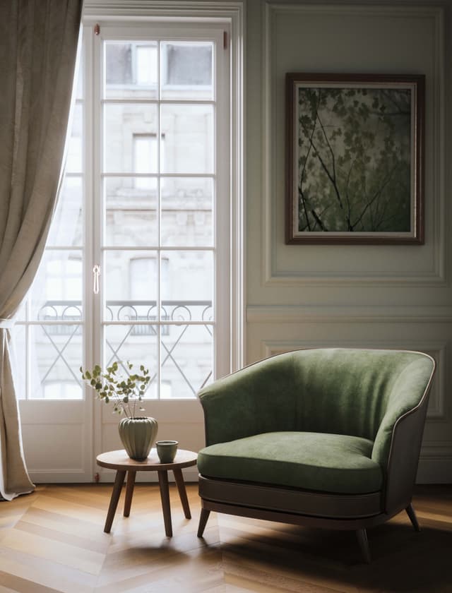 green-armchair-paris