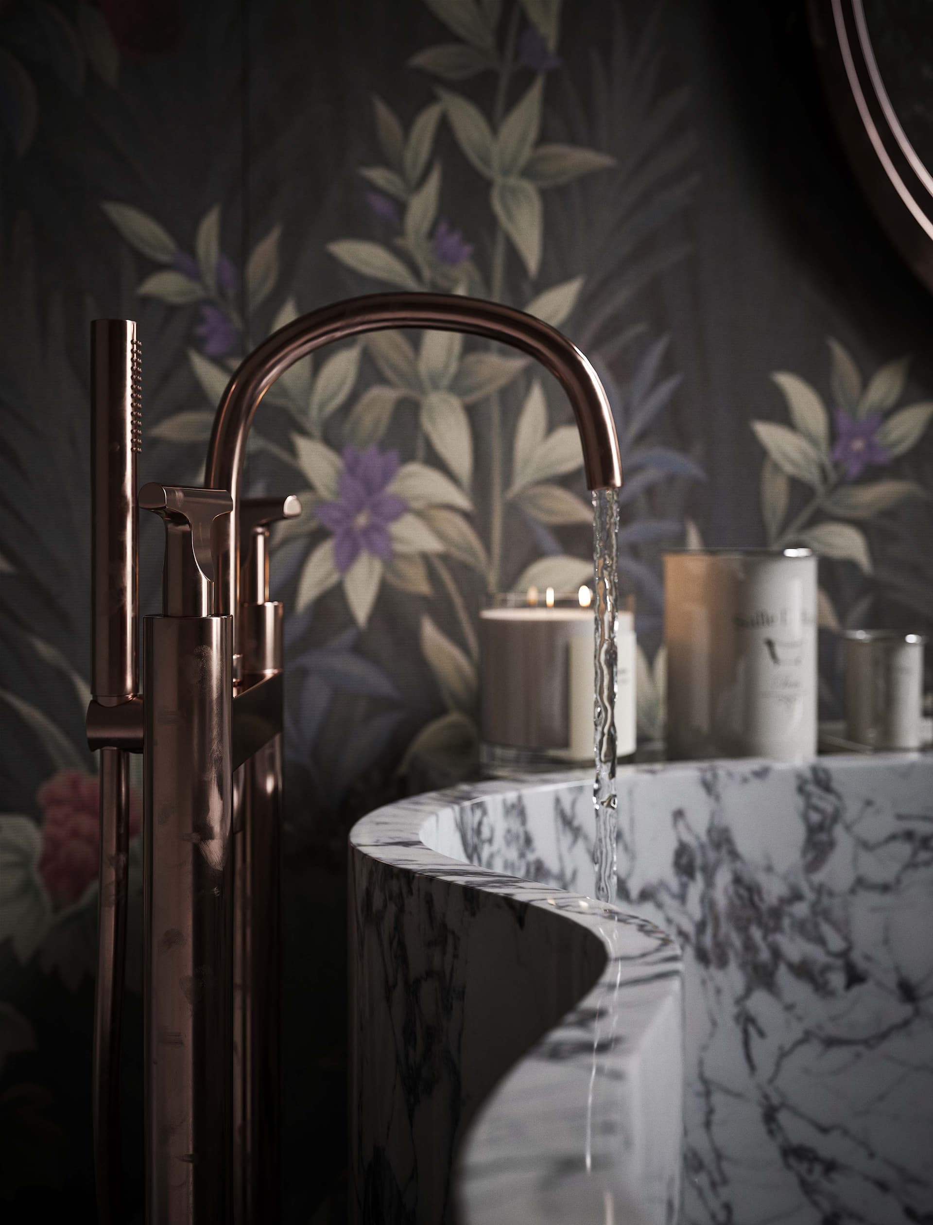 Gracia wallcoverings tap zara candle luxury